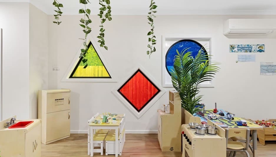 A creative play corner set up for imaginative learning inside the Hoppers Crossing centre.